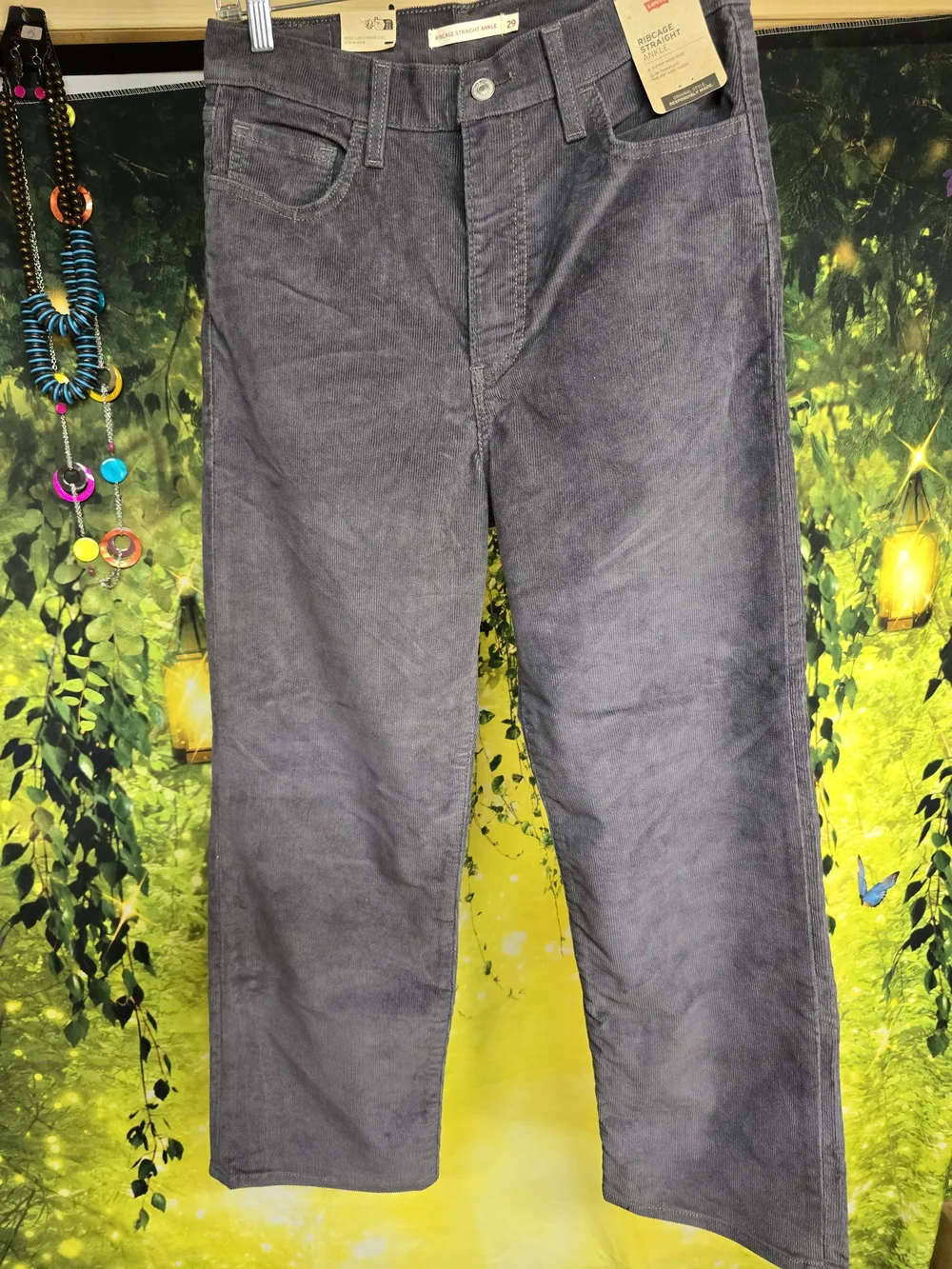 #150 Levi's Men's Gray Corduroy Straight-Leg Pants
